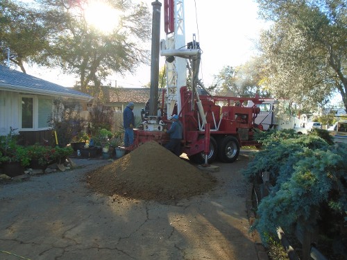 Drilling 55ft Deep Vertical Pit